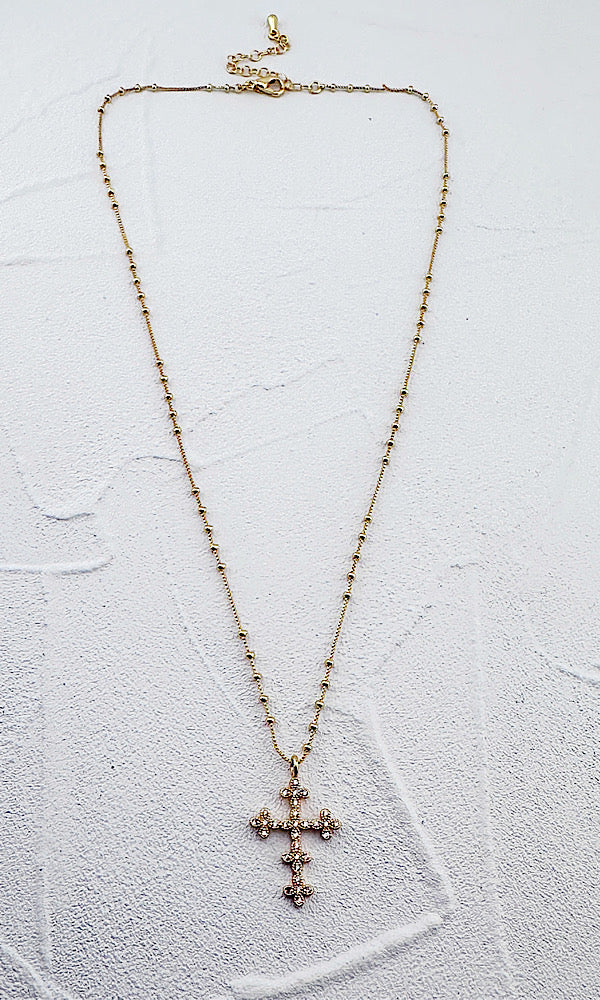 Carina CZ Cross Necklace