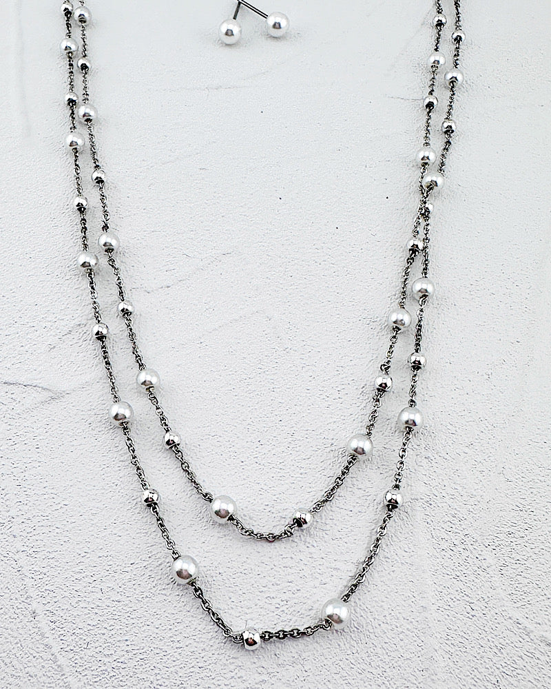 Sela Pearl Necklace Set