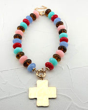 Color Bomb Cross Necklace