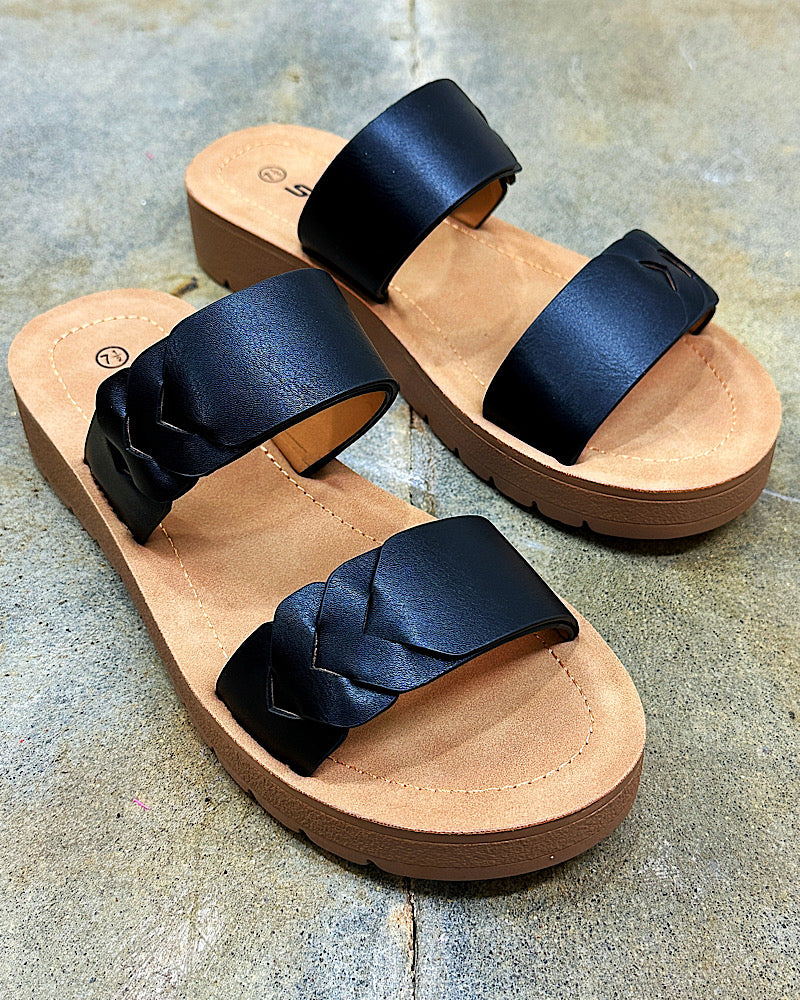 Coralie Black Sandal