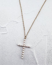 Penelope Pearl Cross Necklace