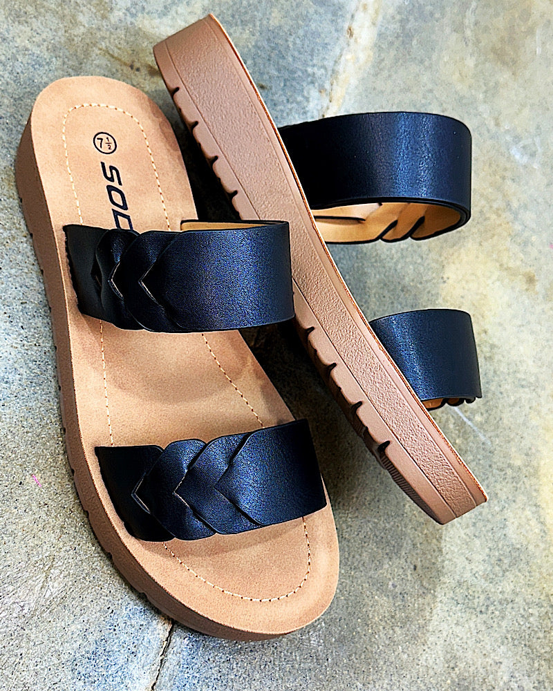 Coralie Black Sandal