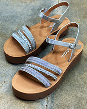 Sienna Strappy Silver Sandal