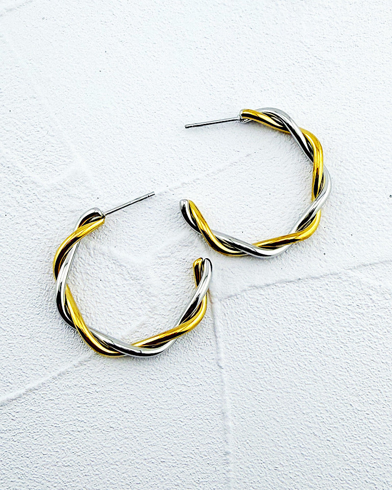 Frankie Two Tone Hoops