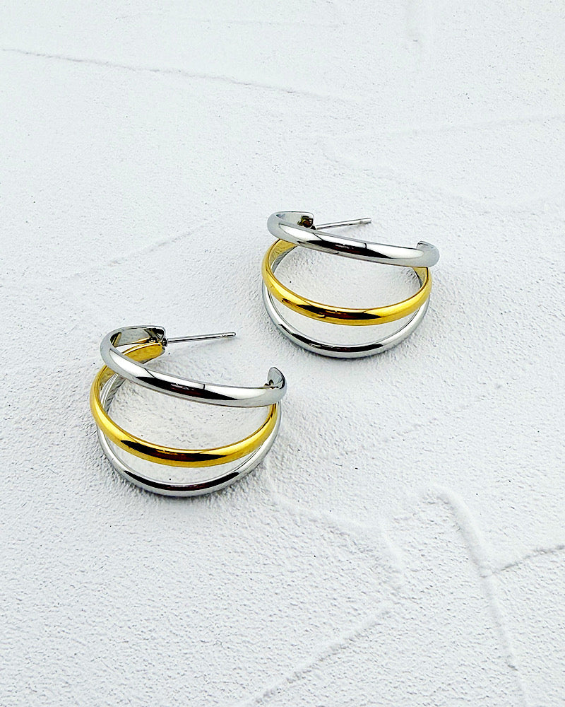Marly Two Tone Hoops