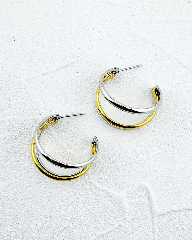 Marly Two Tone Hoops