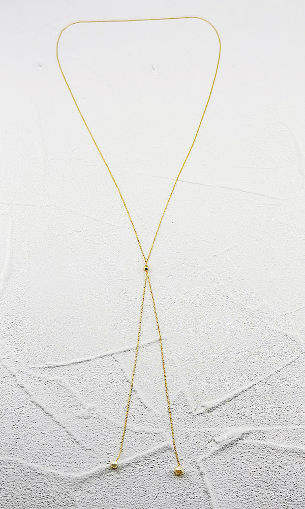 Brynne Pearl Lariat Necklace