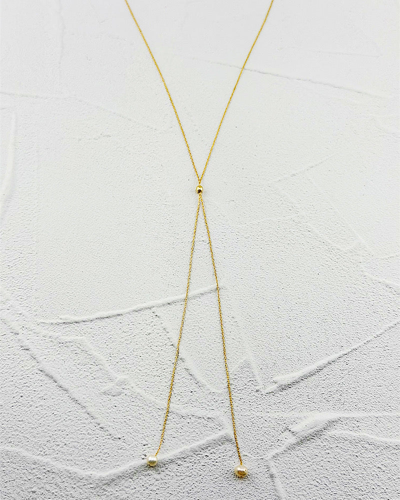 Brynne Pearl Lariat Necklace
