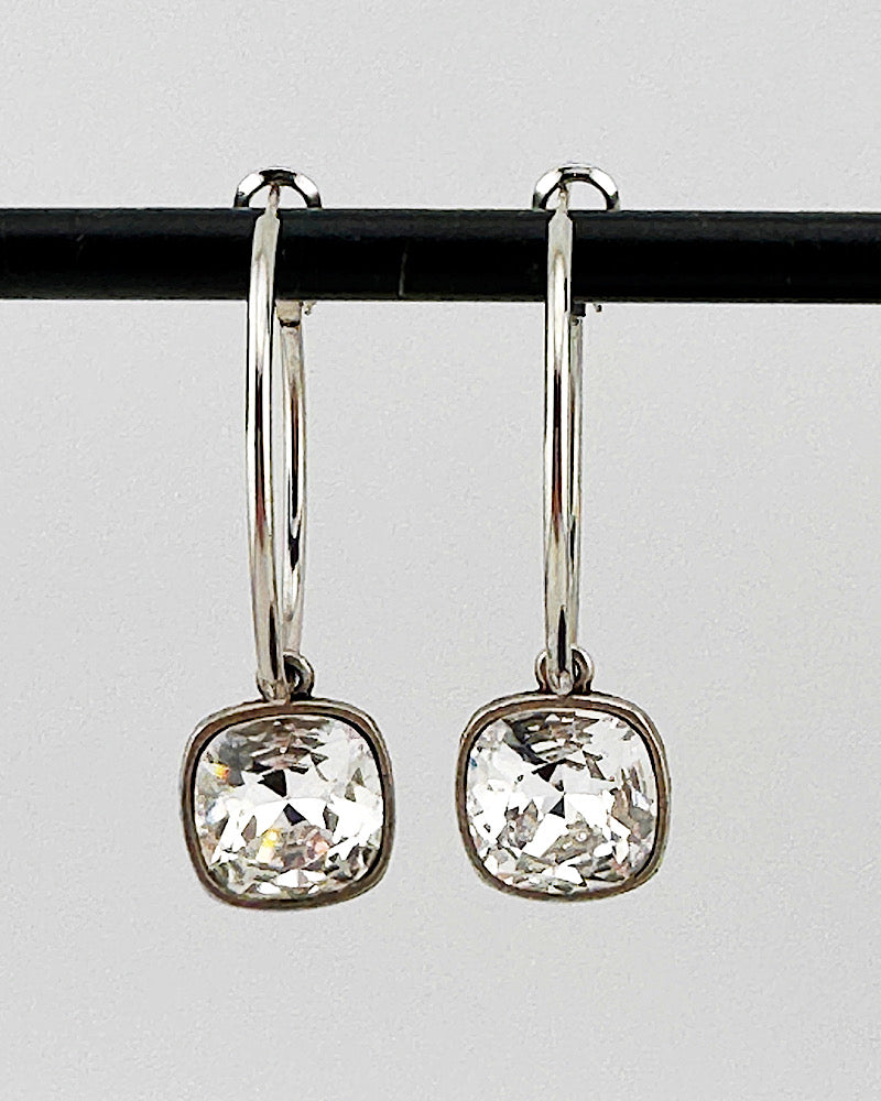 Kamille Silver/Clear Lil' Biggie Hoops