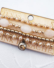 Kamille Topaz 4pc Bracelet Stack