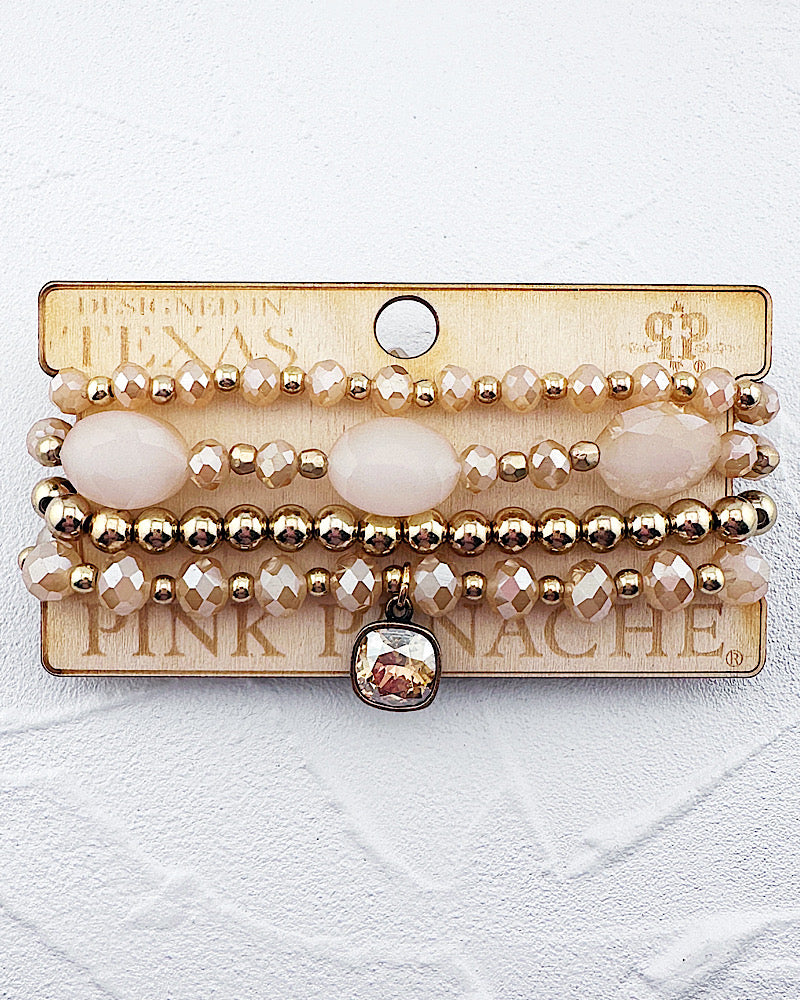 Kamille Topaz 4pc Bracelet Stack