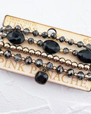 Kamille Black 4pc Bracelet Stack