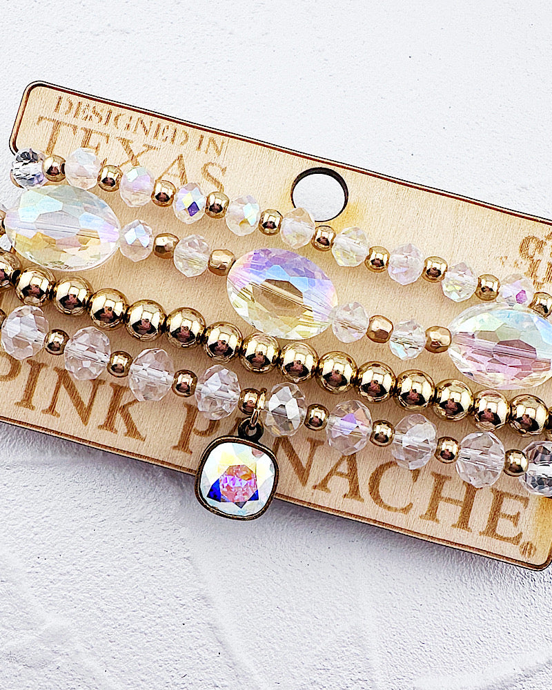 Kamille Iridescent 4pc Bracelet Stack
