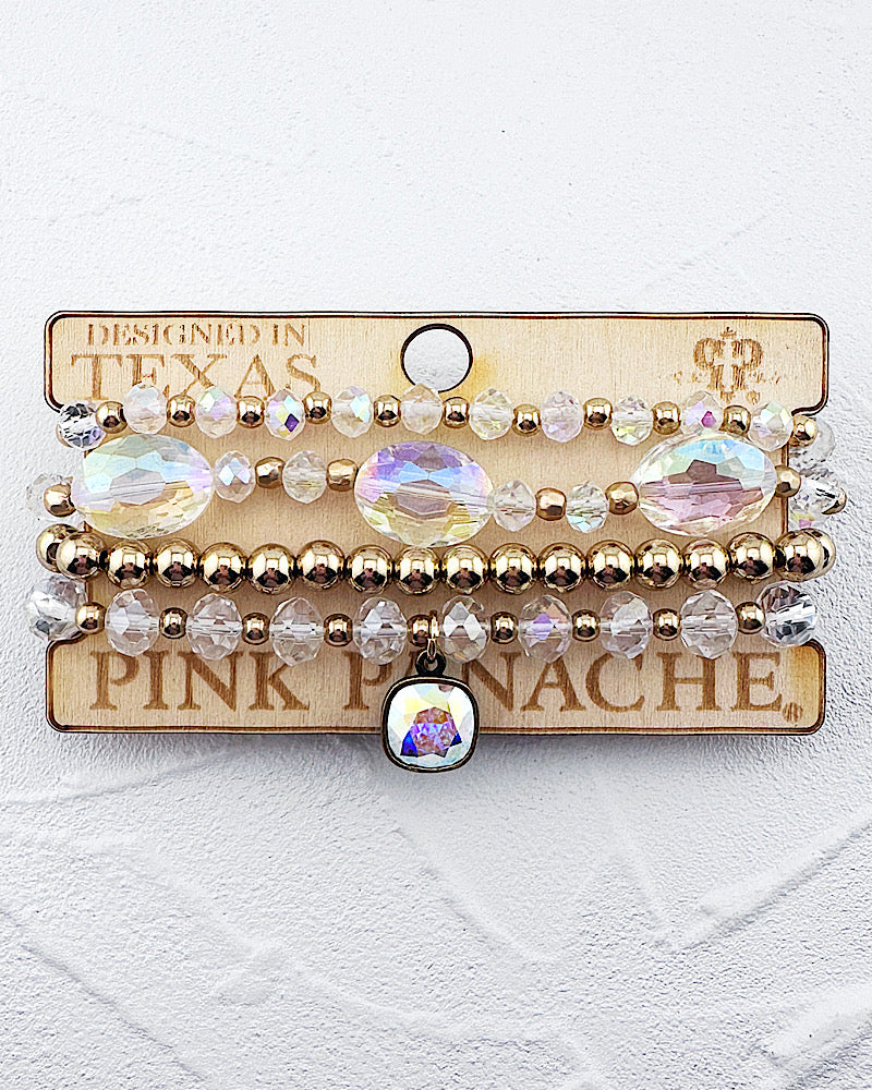 Kamille Iridescent 4pc Bracelet Stack