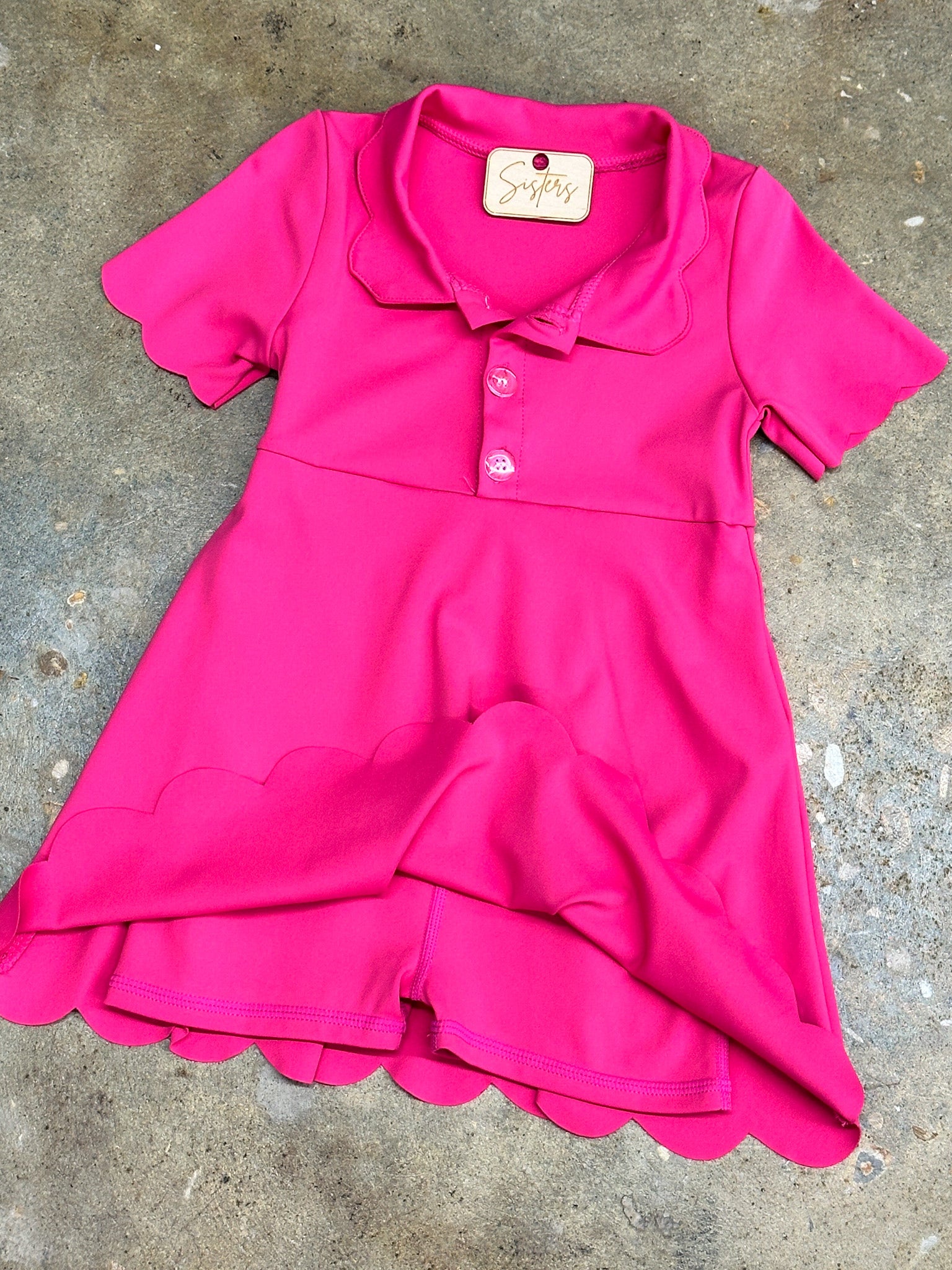Melly Pink Scalloped Dress