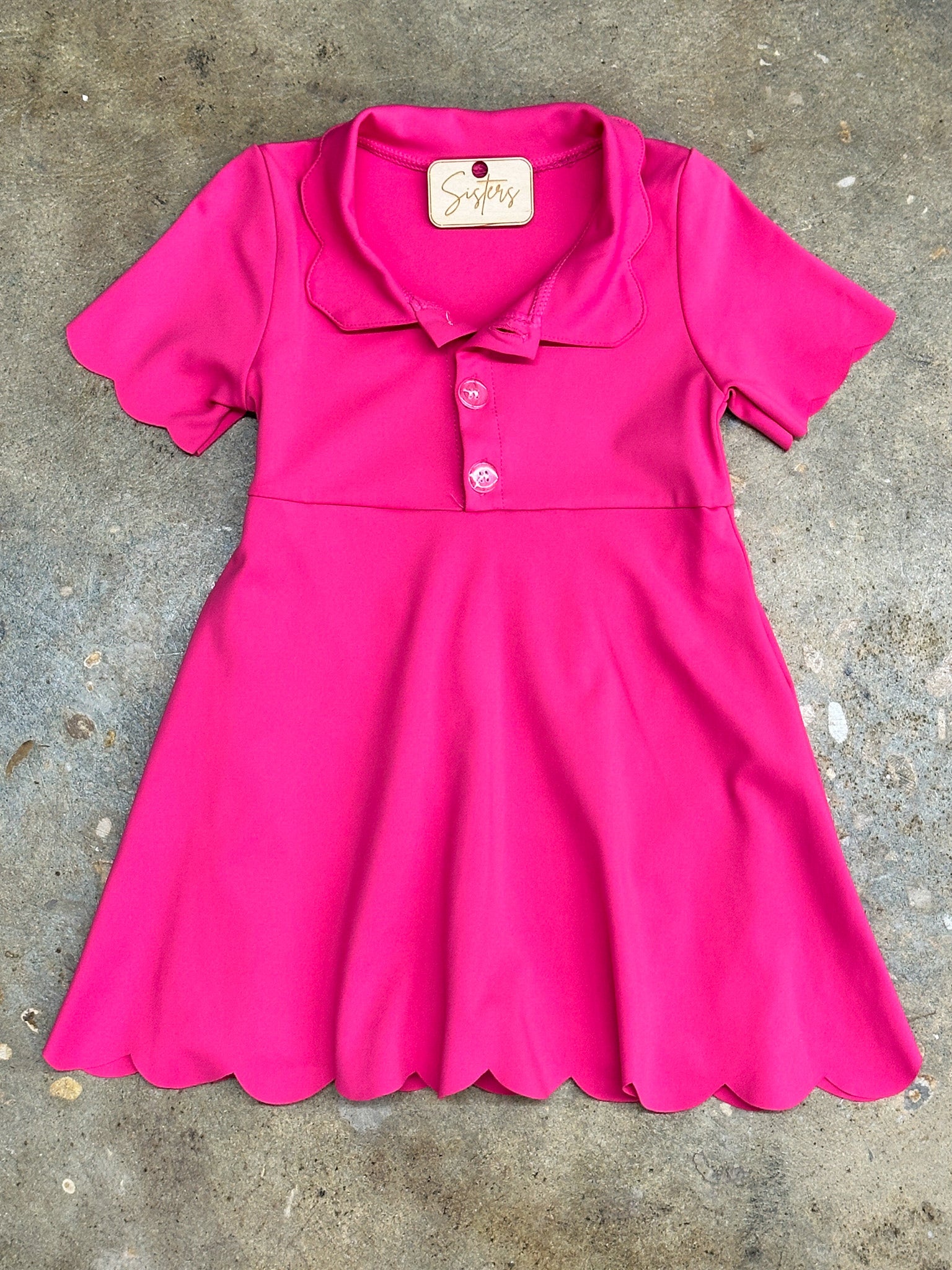Melly Pink Scalloped Dress