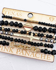 Chelsea 6pc Cross Bracelet Stack