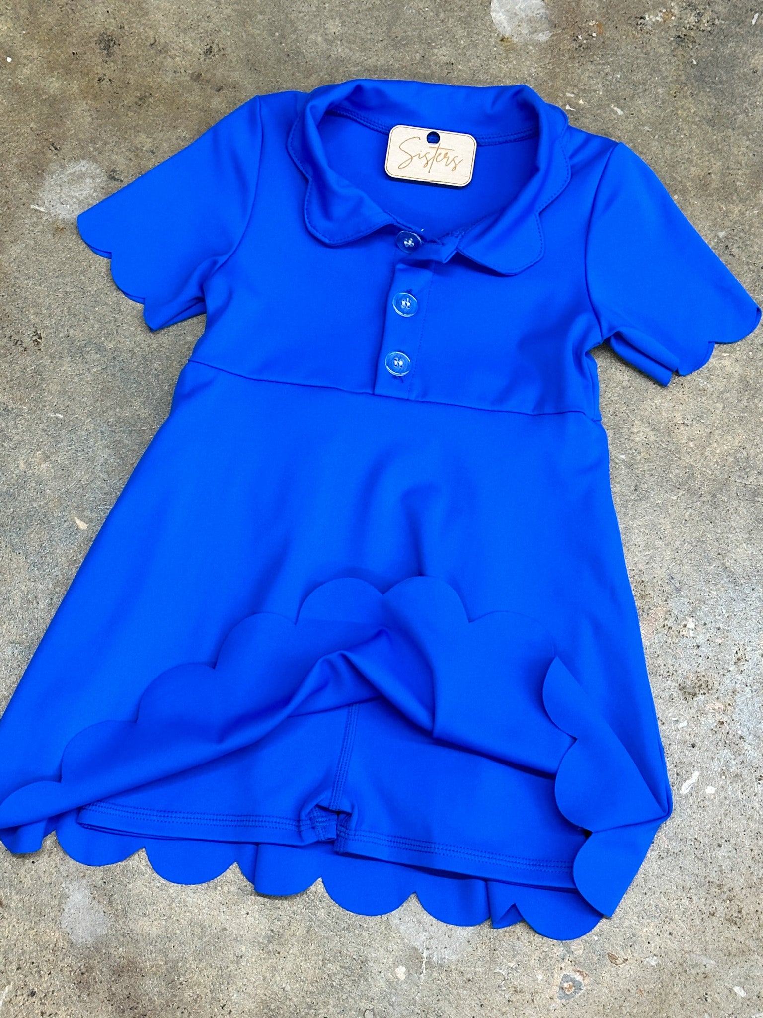 Melly Blue Scalloped Dress
