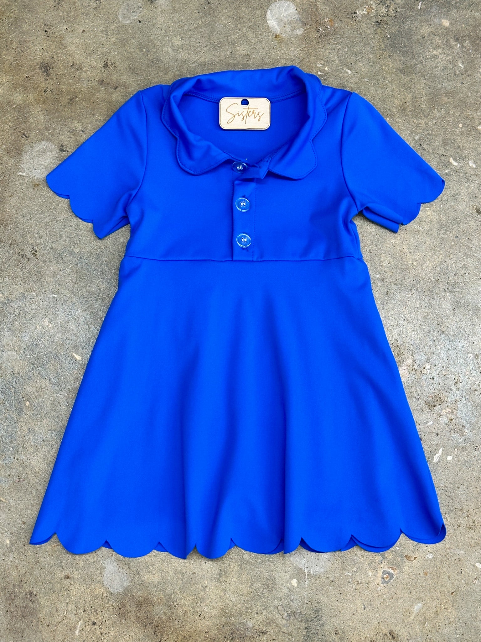 Melly Blue Scalloped Dress