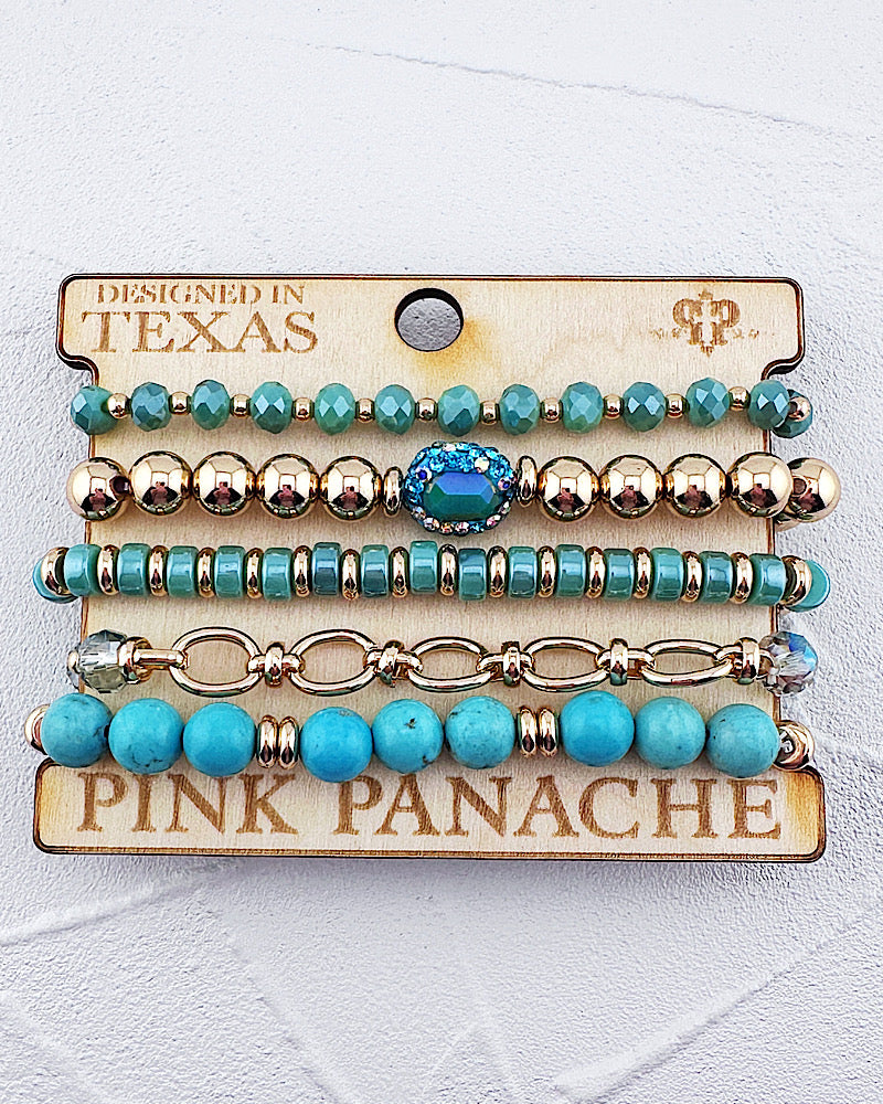 Eden 5pc Turquoise Bracelet Stack