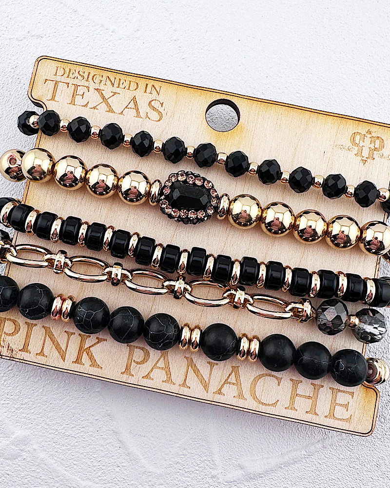 Eden 5pc Black Bracelet Stack