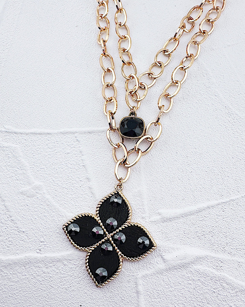 Viviana Black Necklace