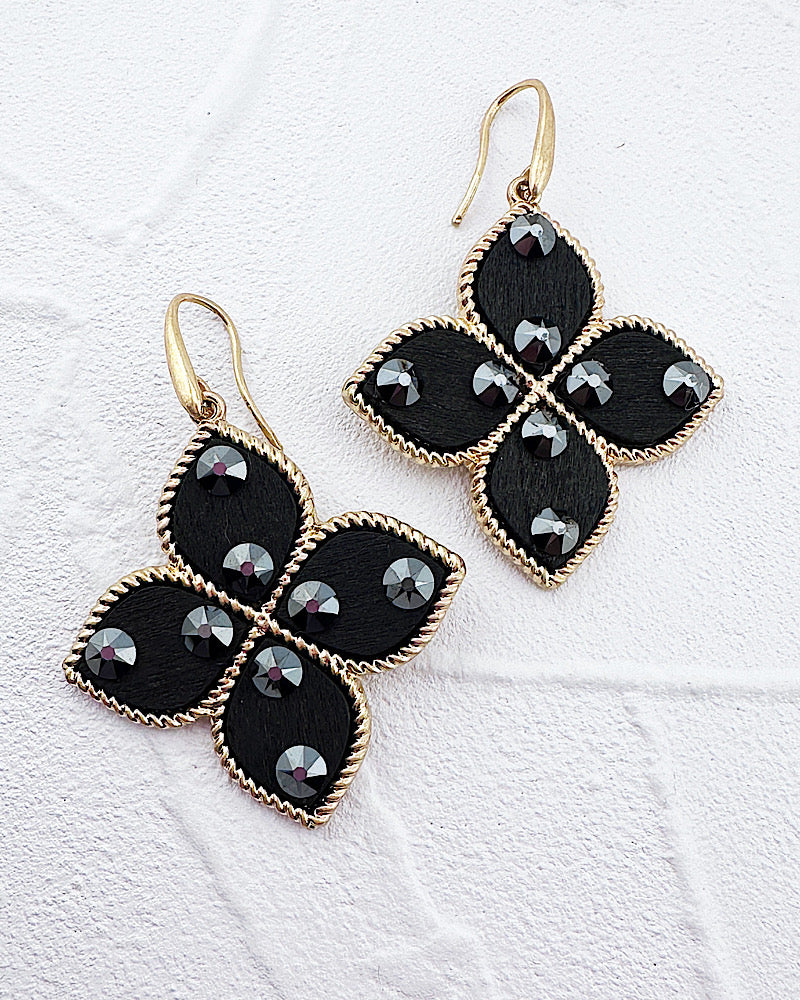 Viviana Black Earrings