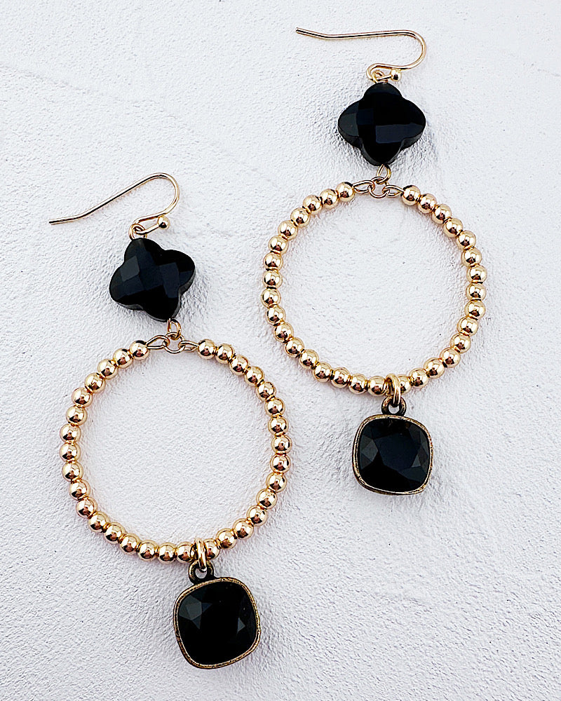 Amelia Black Earrings