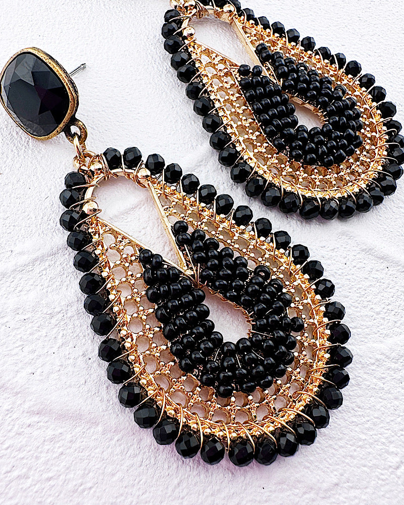 Blythe Black Earrings