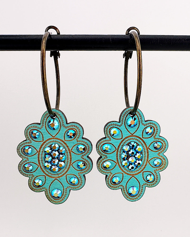 Francesca Turquoise Hoops