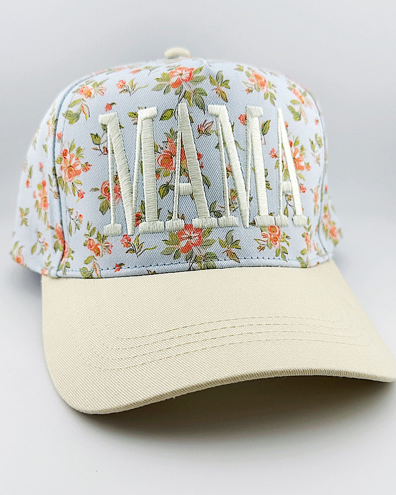 MAMA Floral Trucker Hat