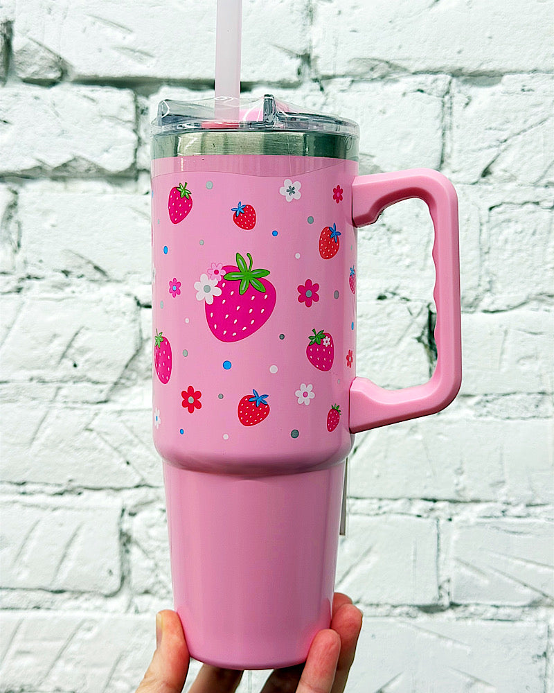 Strawberry Stainless Steel Tumbler