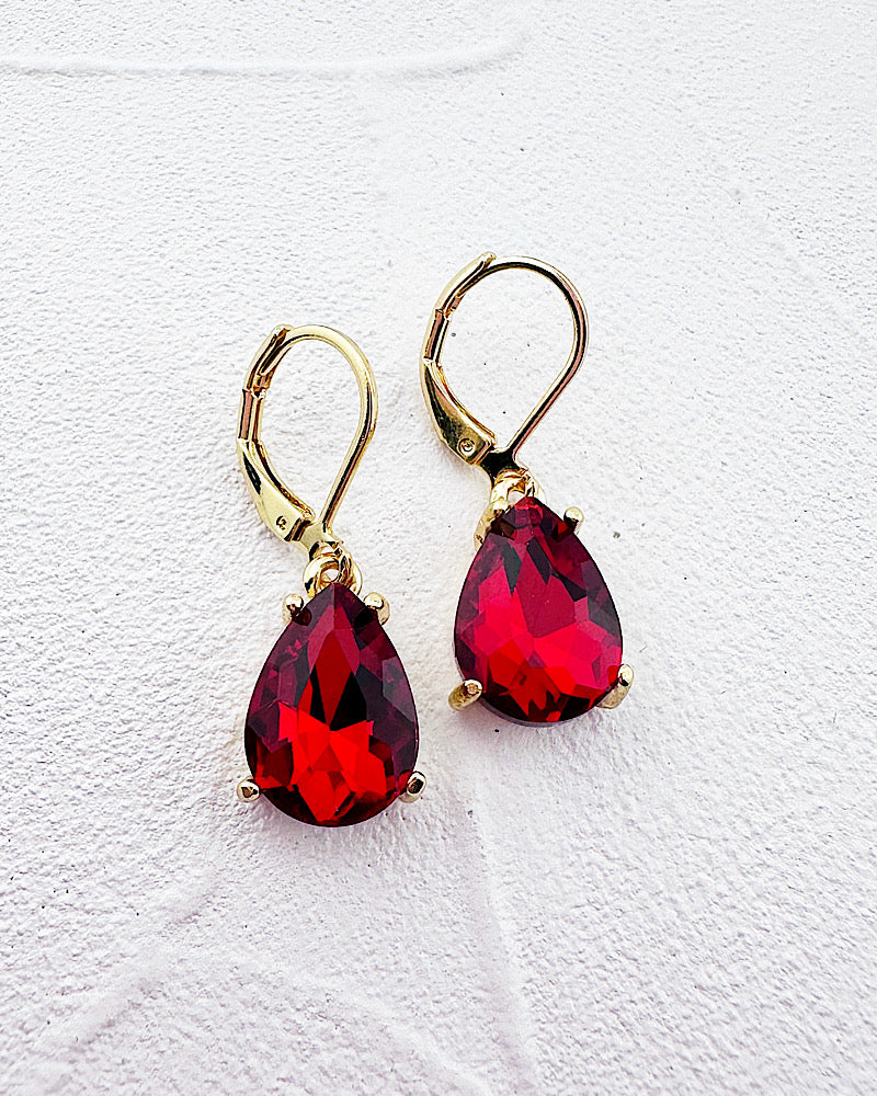 Mini Bella Ruby Teardrops