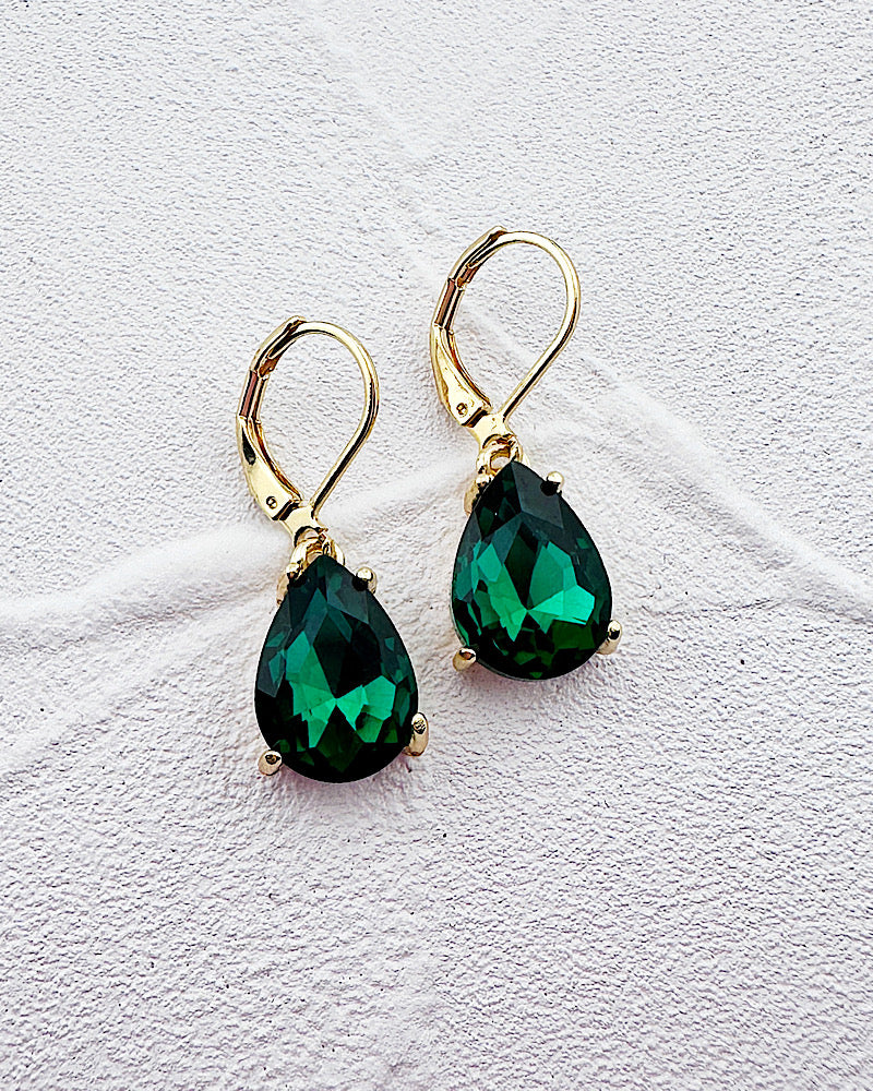 Mini Bella Emerald Teardrops