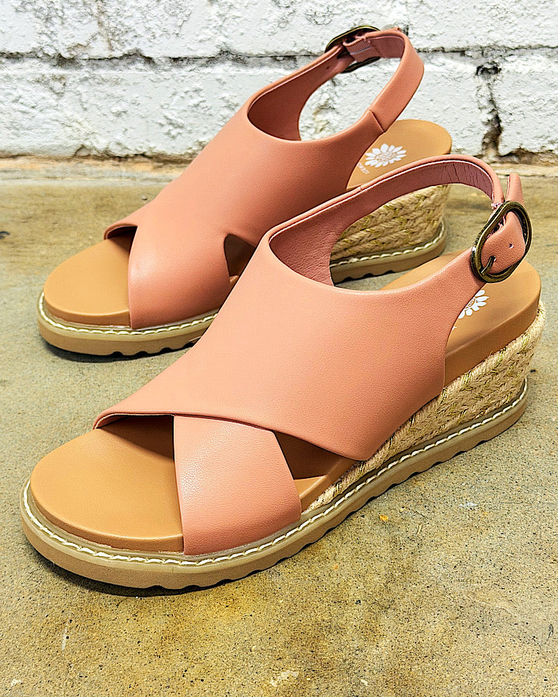 Missy Blush Wedge Sandals