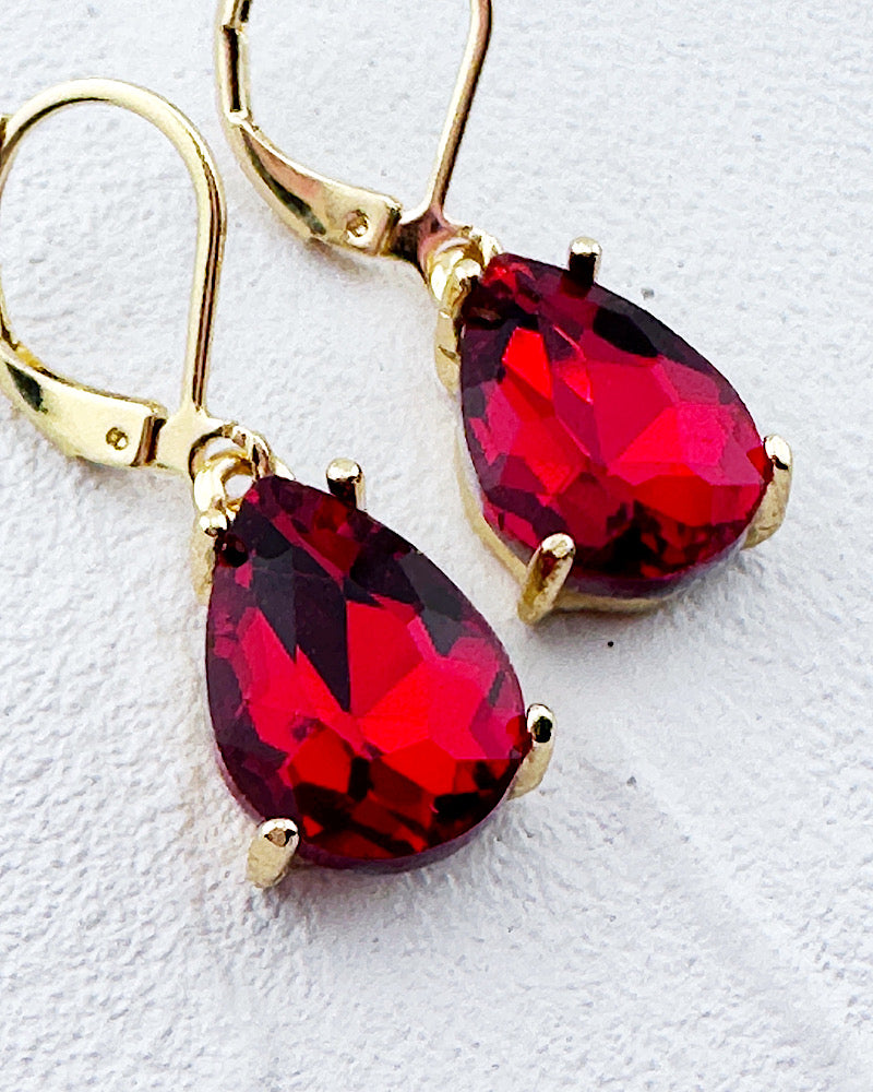 Mini Bella Ruby Teardrops