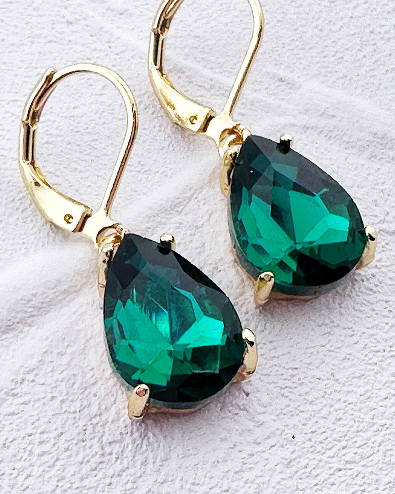 Mini Bella Emerald Teardrops
