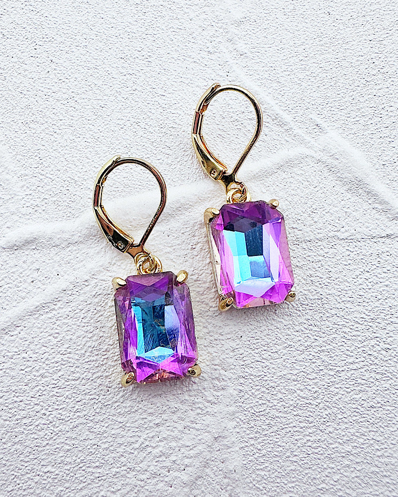 Mini Brittany Lavender AB Earrings