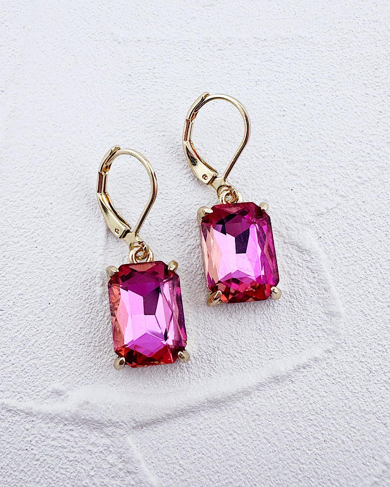 Mini Brittany Hot Pink AB Earrings