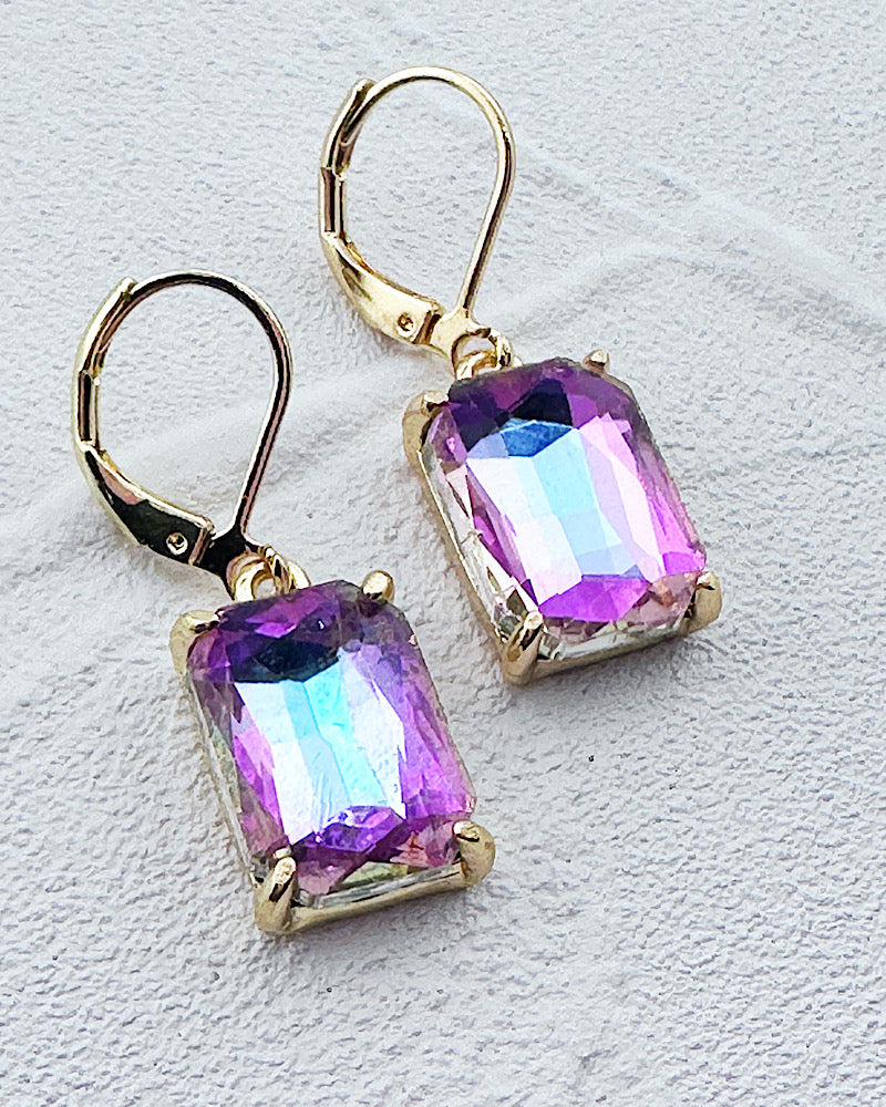 Mini Brittany Lavender AB Earrings