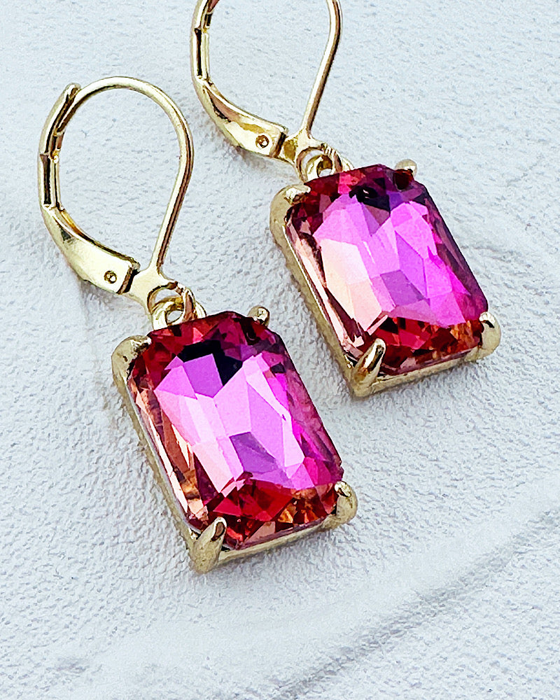 Mini Brittany Hot Pink AB Earrings