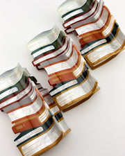 Book Stack Hair Clip - Green Multi