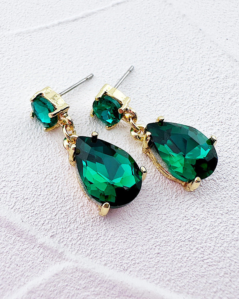 Mini Veronica Emerald Earrings