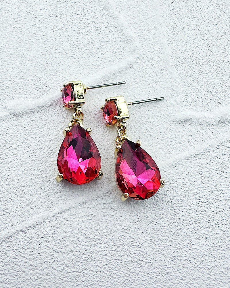 Mini Veronica Hot Pink Earrings