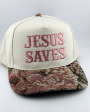 Jesus Saves Mauve Trucker Hat