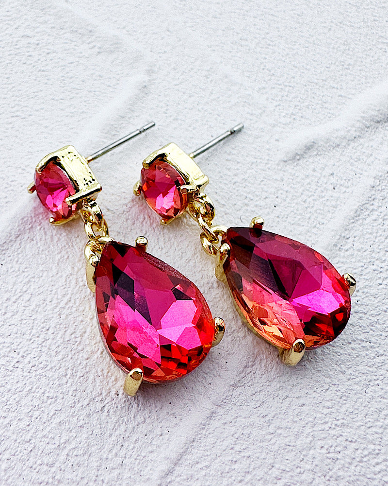 Mini Veronica Hot Pink Earrings