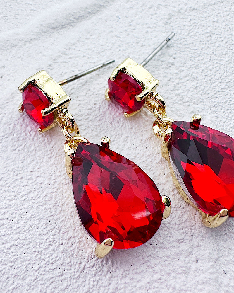 Mini Veronica Ruby Earrings