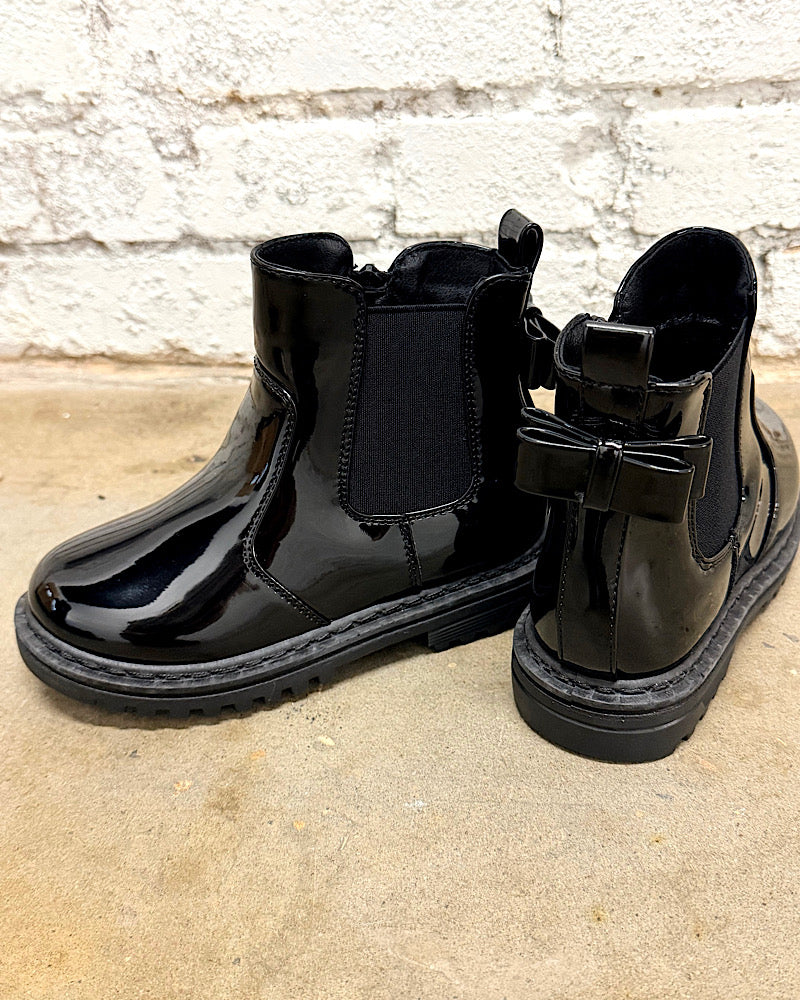 Midnight Bow Booties