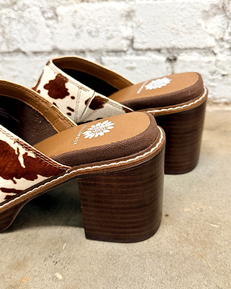 Idalina Cow Platform Clogs