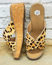 Venture Leopard Wedge Sandals